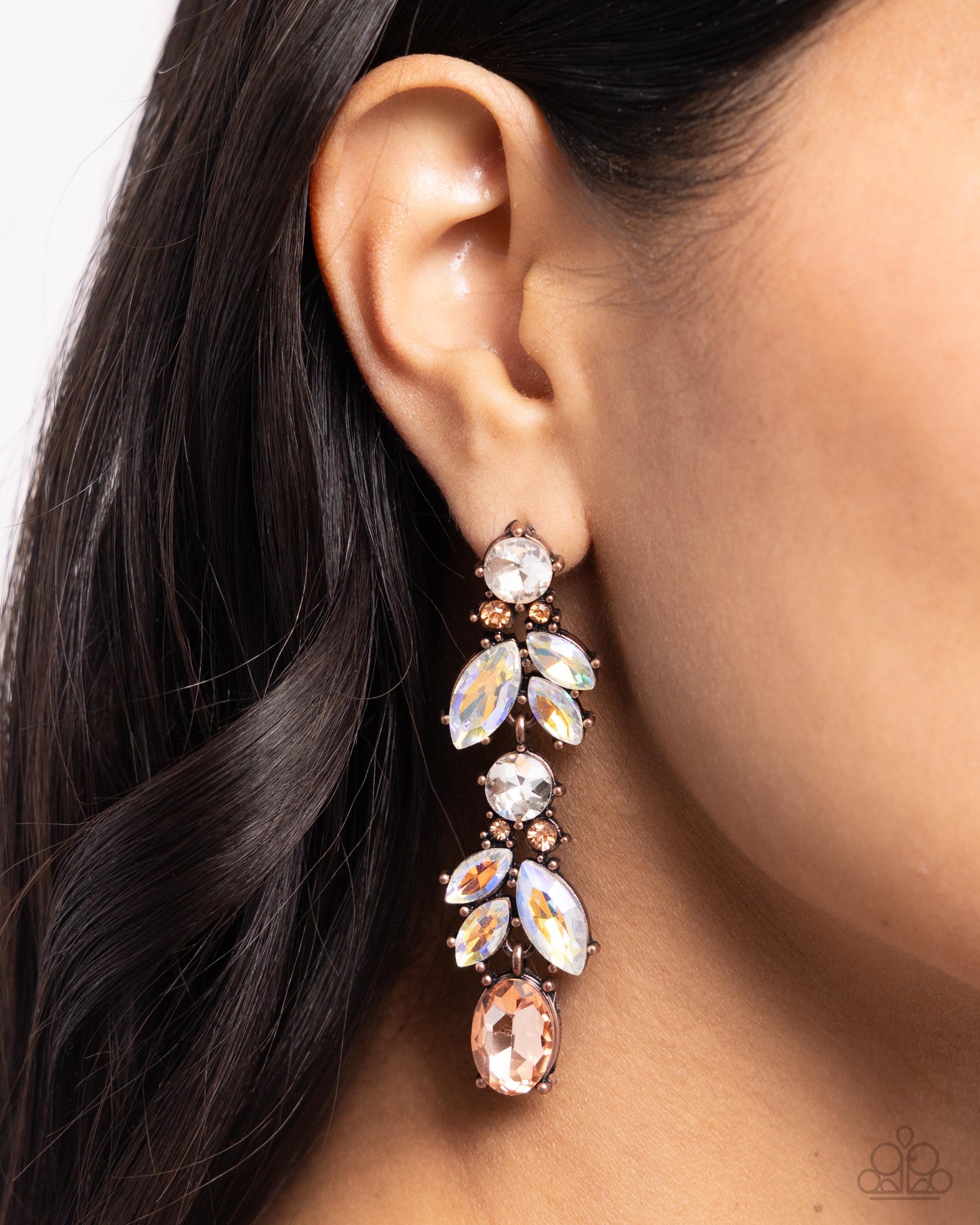 Paparazzi - Dancing Debut - Copper Earrings  #2406