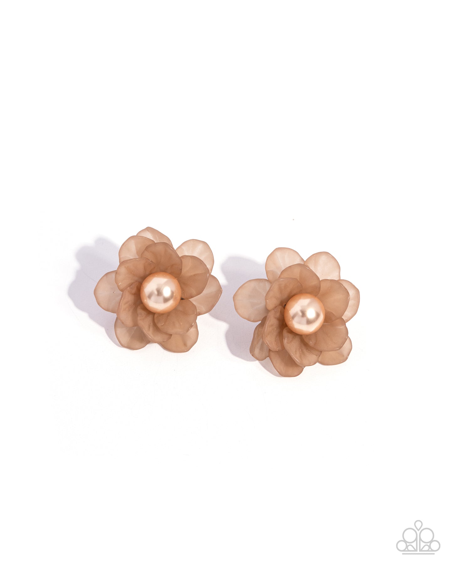 Paparazzi - Blooming Backdrop - Brown Earrings #2289