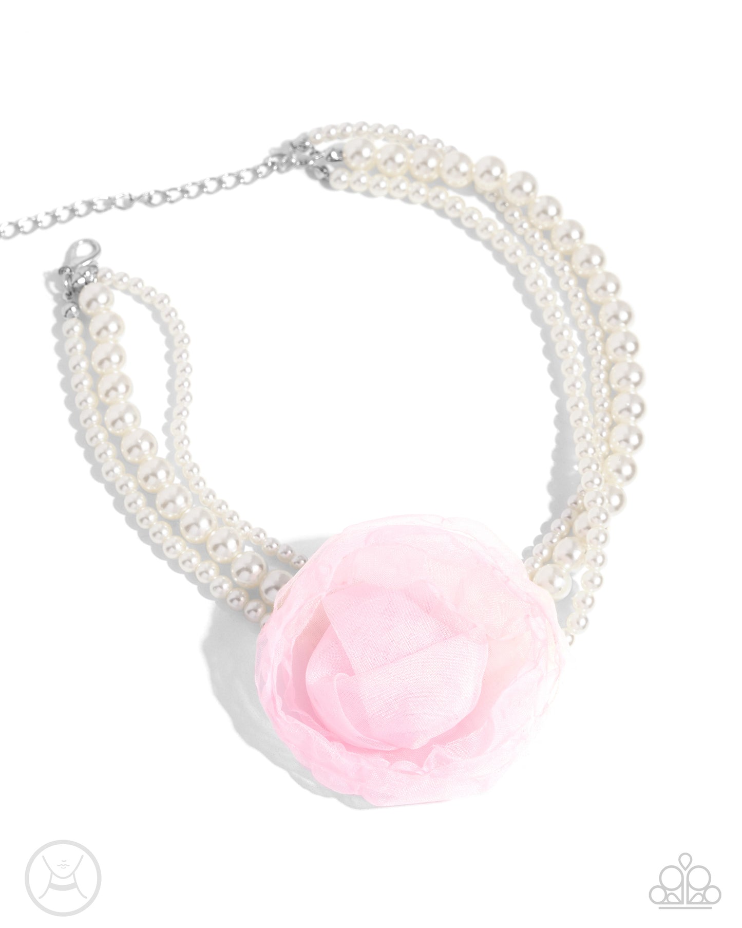 Paparazzi - Radiant Rosette - Pink Necklaces  #2363