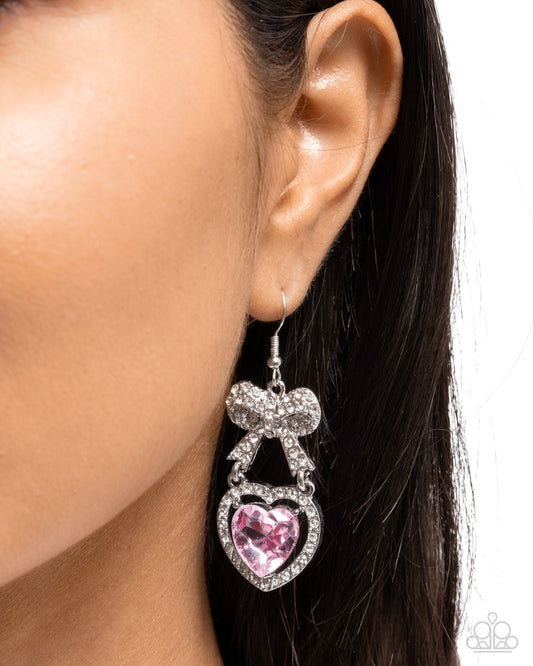 Paparazzi - Adorable Allure - Pink Earrings # 2403