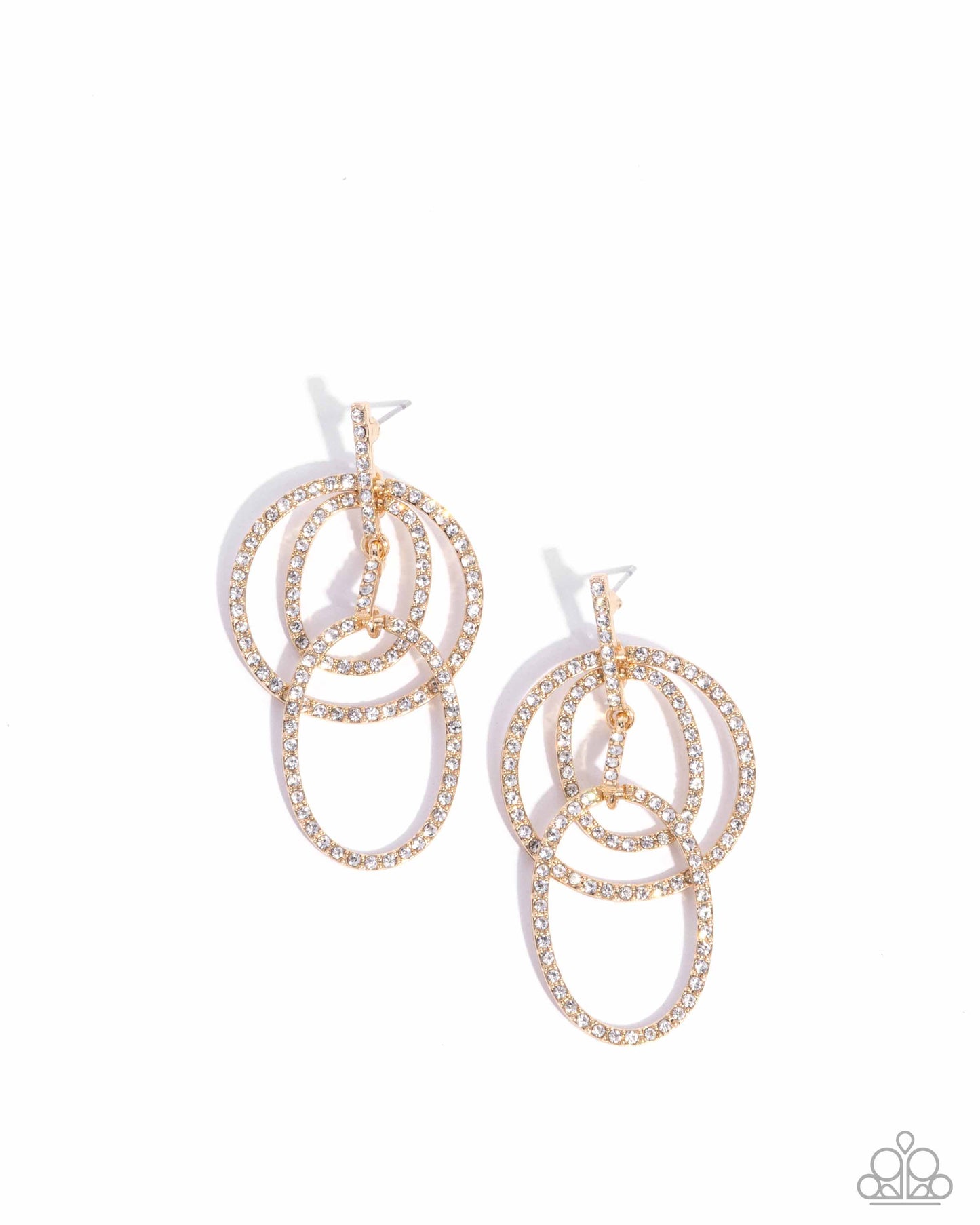 Paparazzi - Geometric Glitz - Gold Earrings #2023