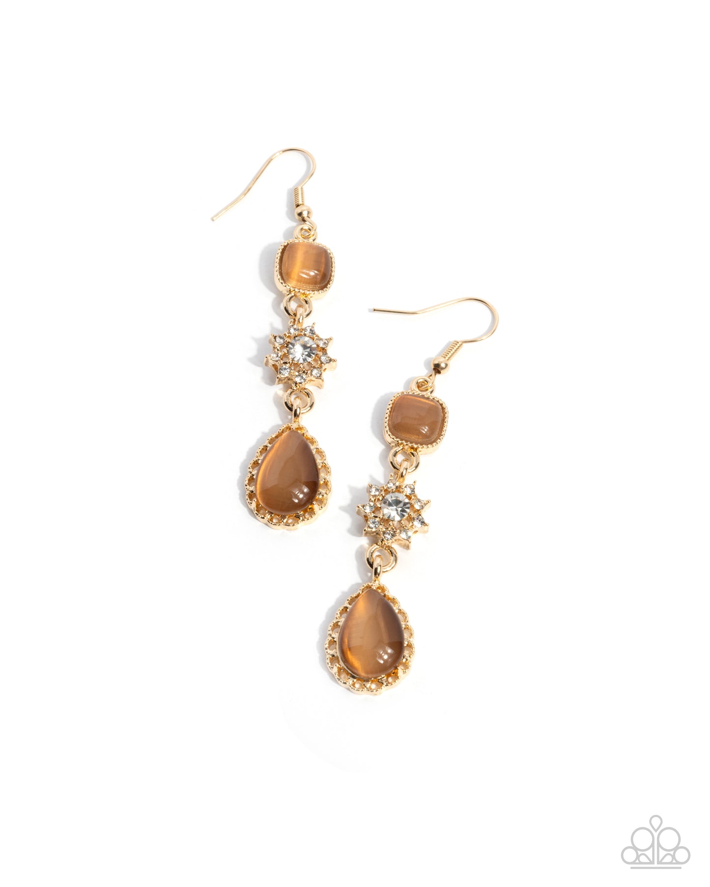 Paparazzi - Feeling Fantastic - Brown Earrings  #2462