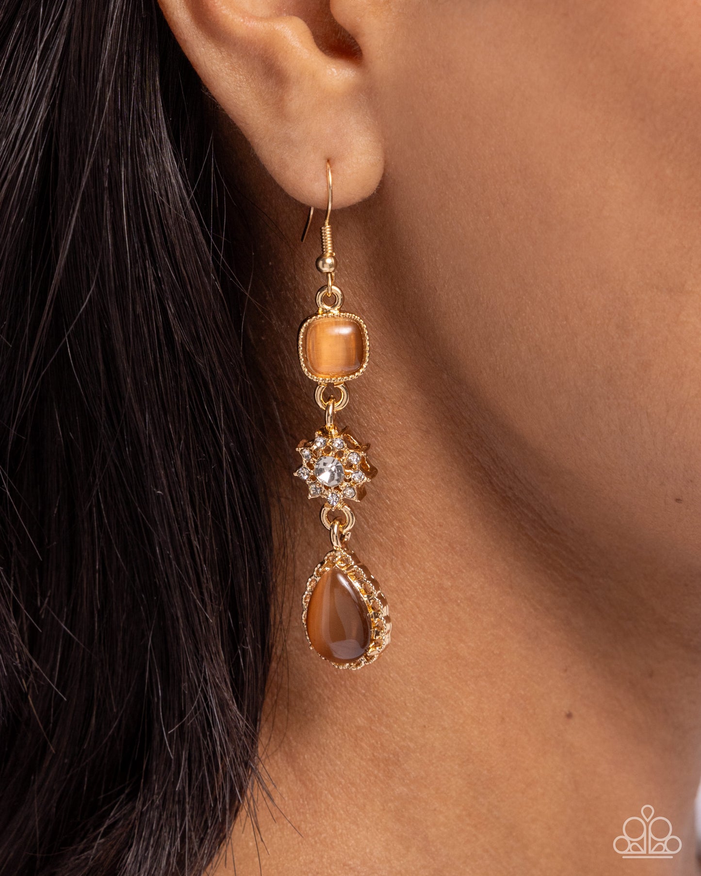 Paparazzi - Feeling Fantastic - Brown Earrings  #2462