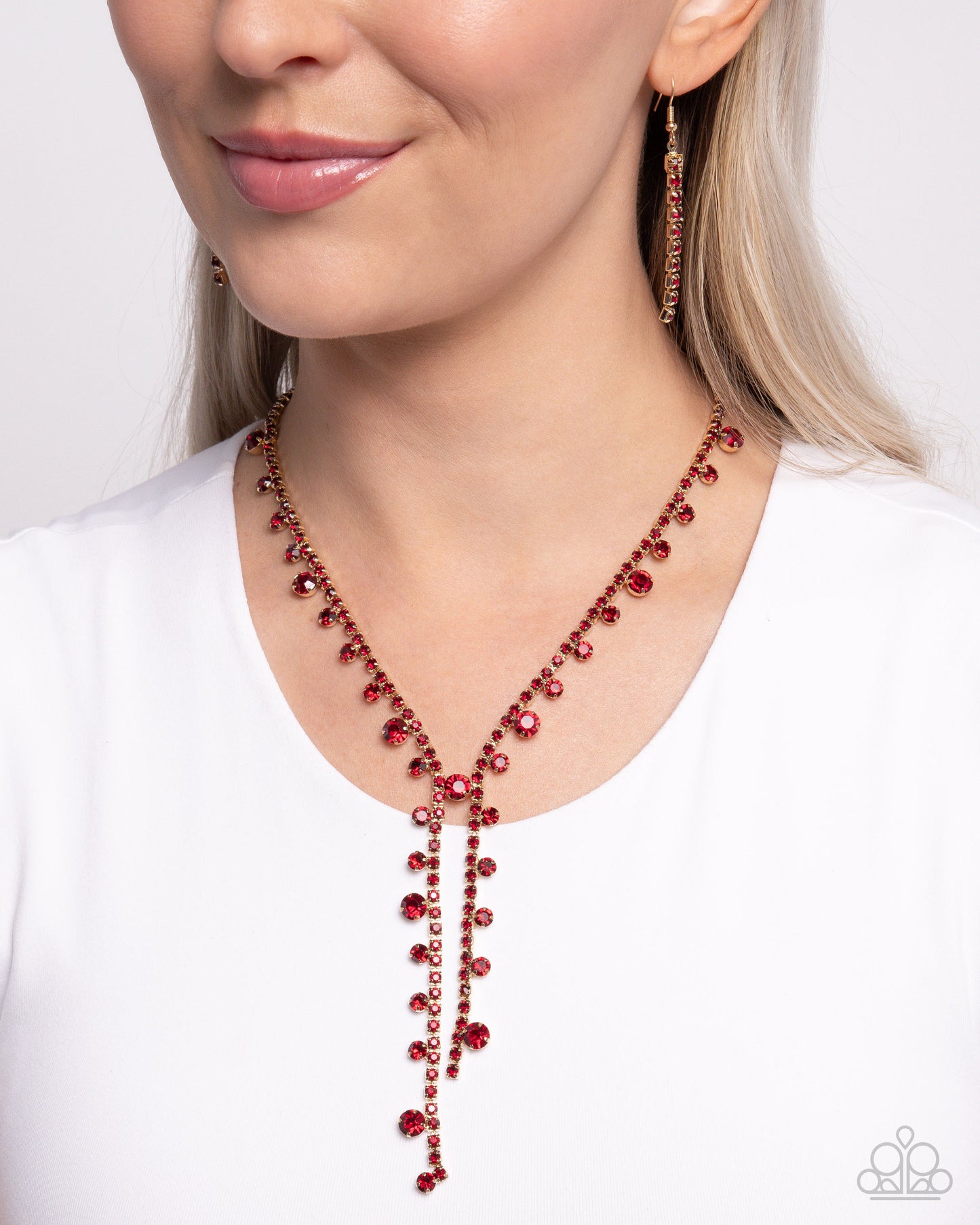 Paparazzi - Glittery Getaway - Red Necklaces  #