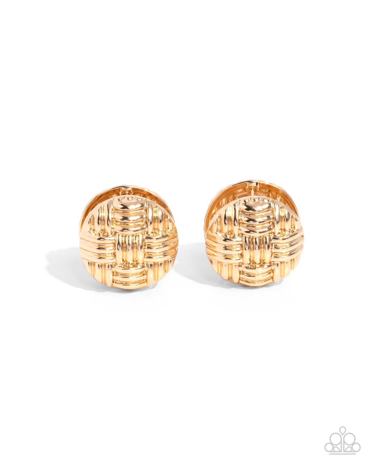 Paparazzi - Woven Wisdom - Gold Earrings  #2424