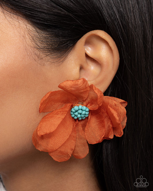 Paparazzi - Part Of Your World - Orange Earrings #2440
