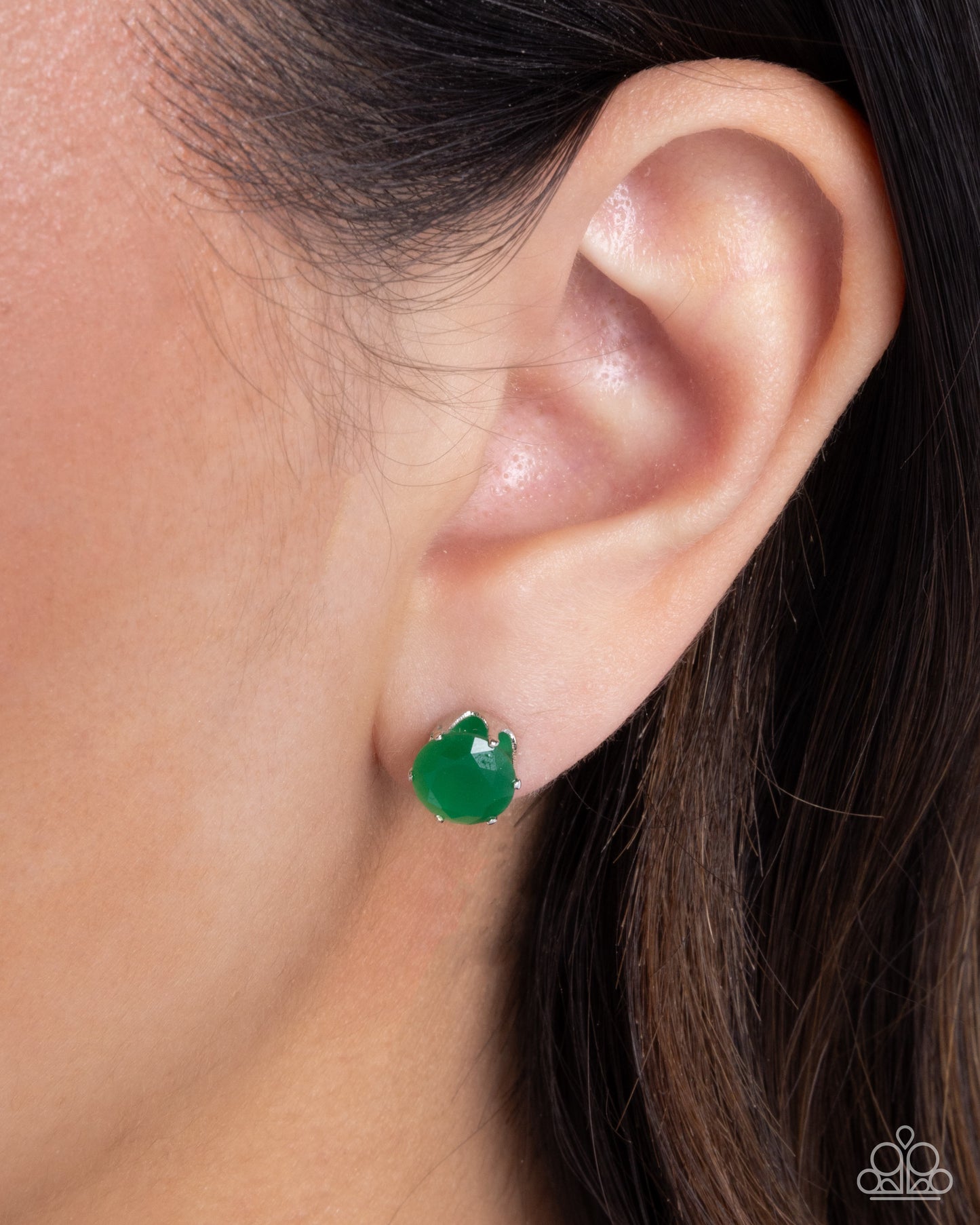 Paparazzi - Simply Sublime - Green Earrings  #2448