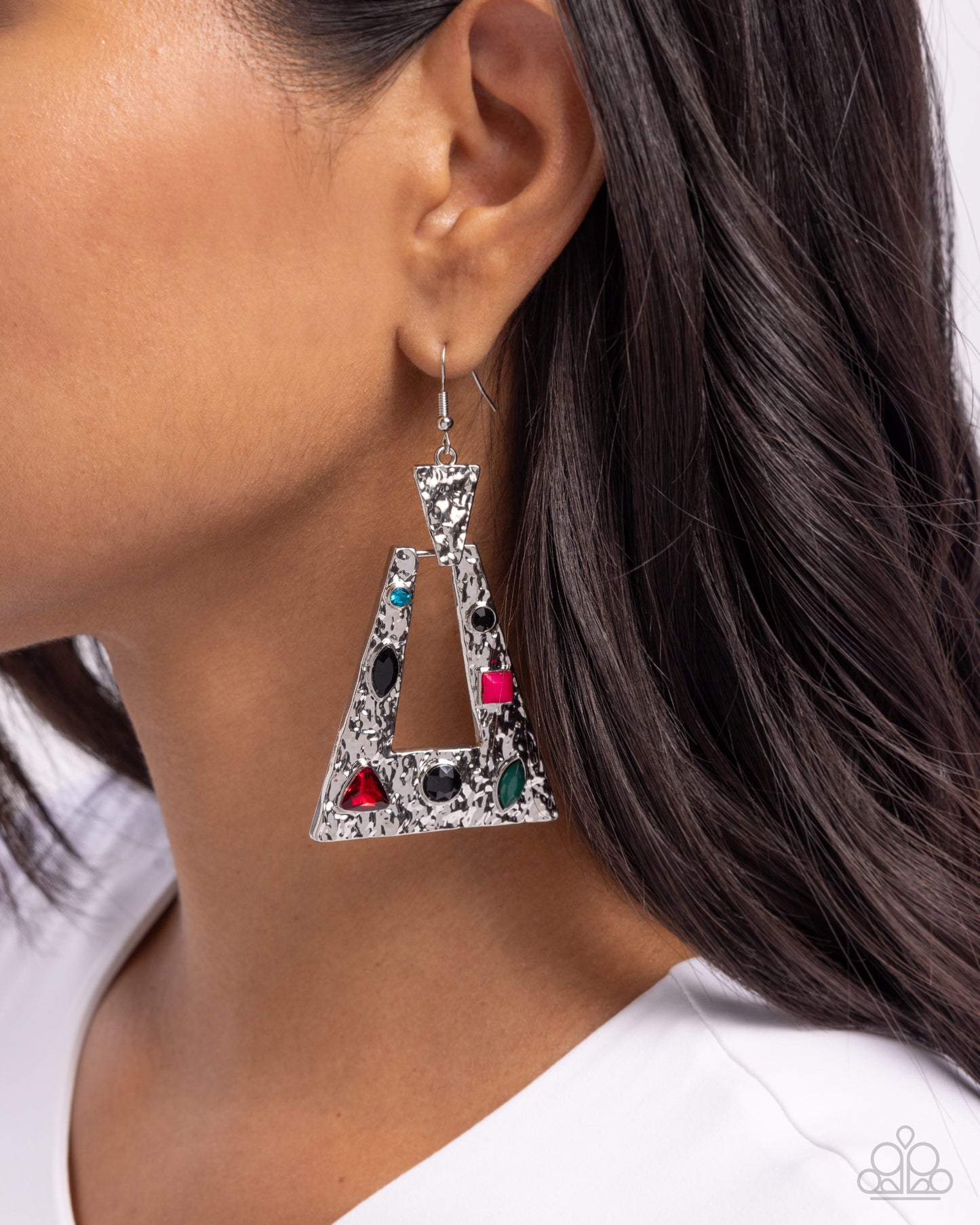 Paparazzi - Warped Wanderer - Black Earrings #0607