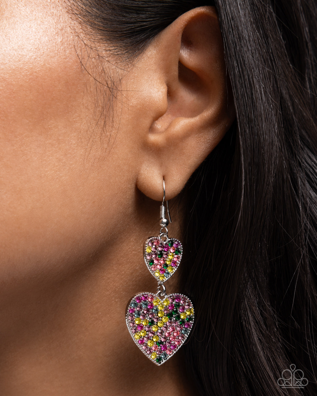 Paparazzi - You Make My Heart Glow - Multi Earrings  #2404