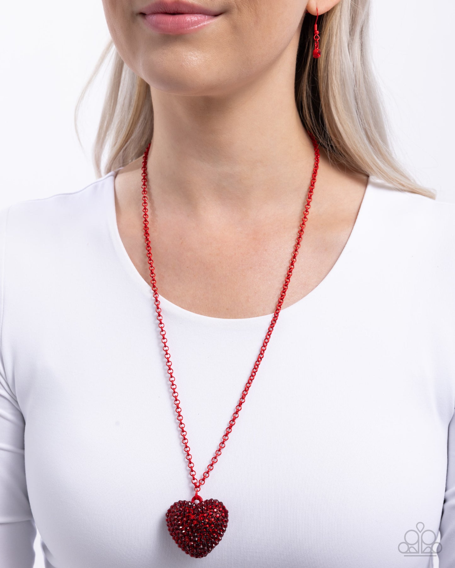 Paparazzi - Smitten Sensation - Red Necklaces  #2397