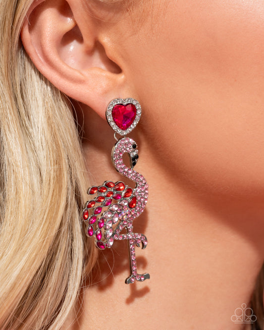 Paparazzi - Flamingo Freestyle - Pink Earrings #2434