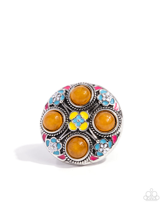 Paparazzi - Boho Blueprint - Orange Rings