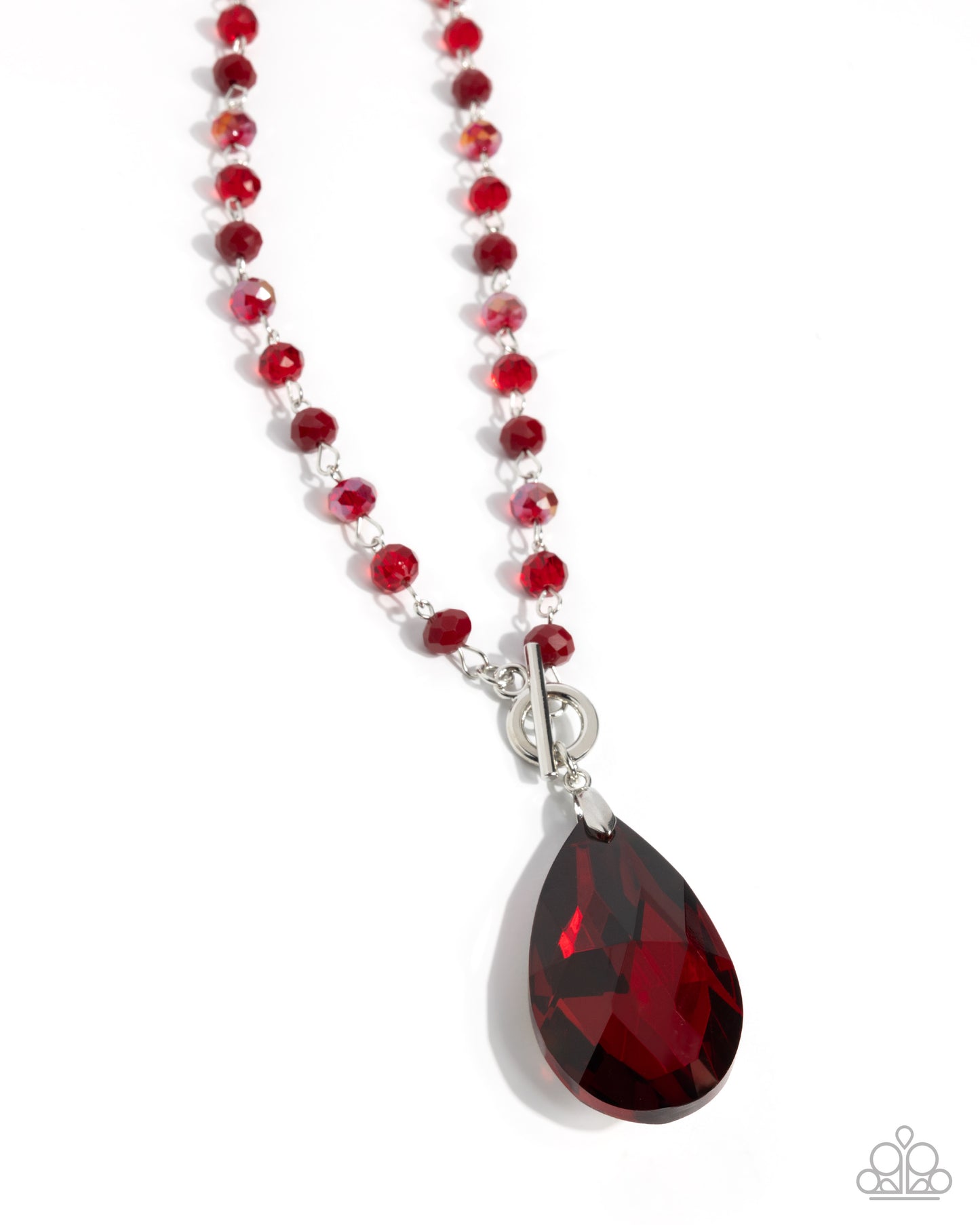 Paparazzi - Teardrop Tale - Red Necklace #0009
