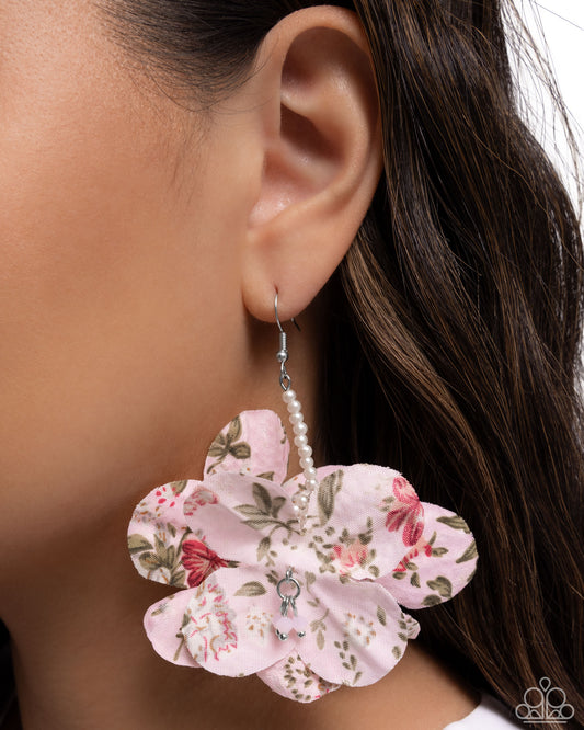 Paparazzi - Flourishing Fantasia - Pink Earrings #2480