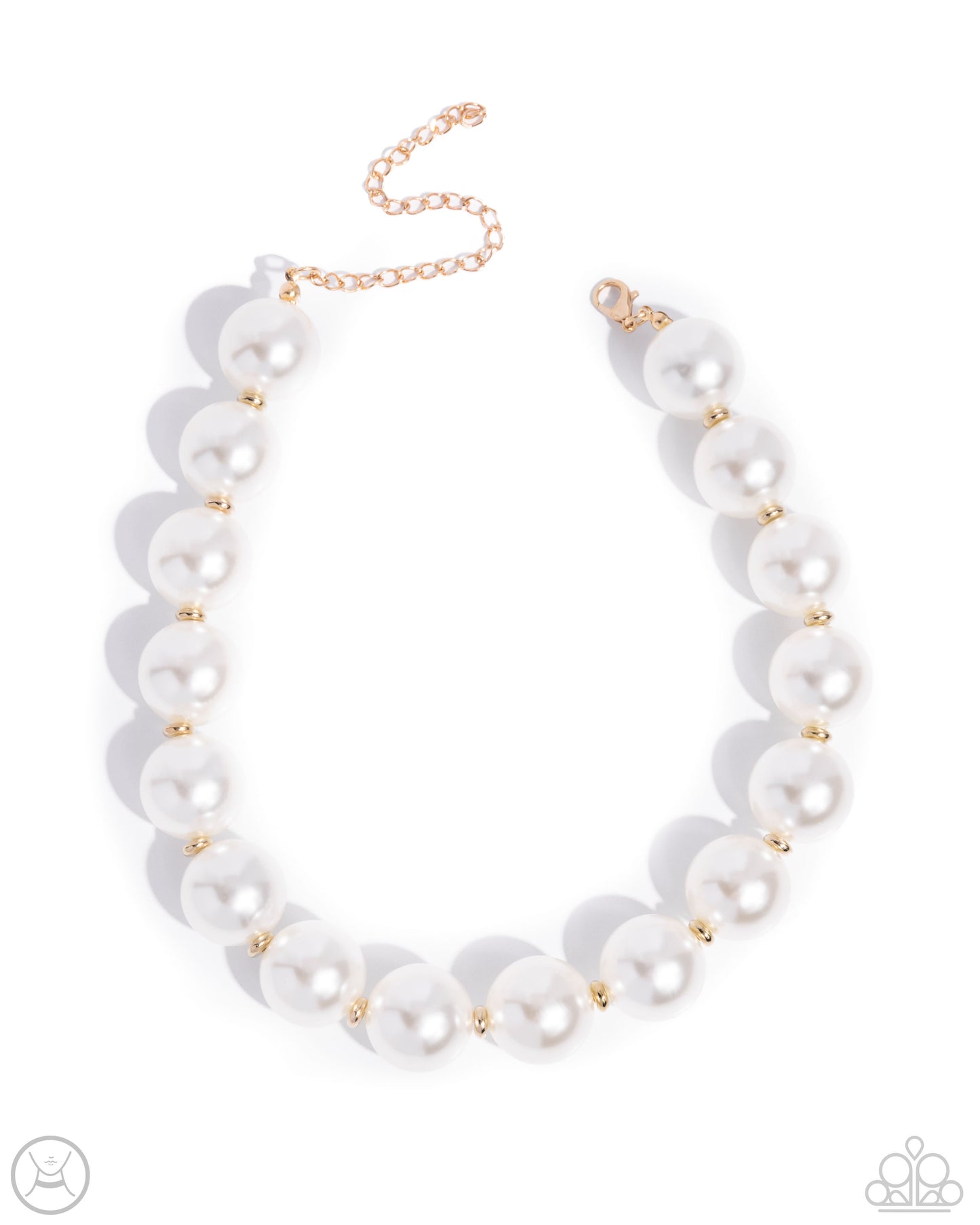 Paparazzi - Pronounced Pearls - Gold Necklaces  #N526
