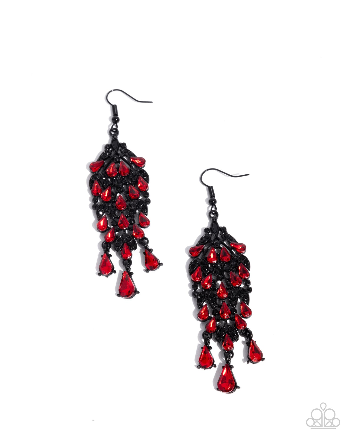 Paparazzi - Fringe Film - Red Earrings  #2455