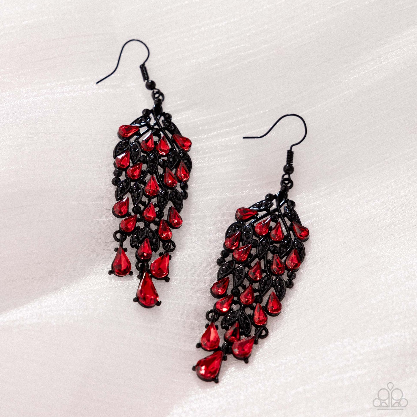 Paparazzi - Fringe Film - Red Earrings  #2455