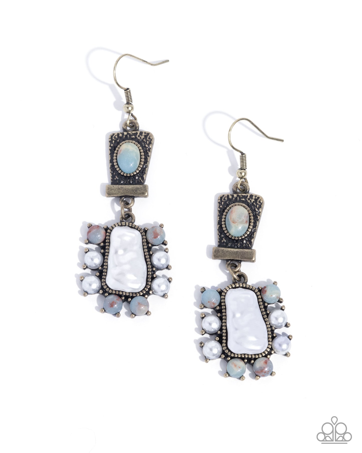 Paparazzi - Synthetic Serenity - Brass Earrings #2451