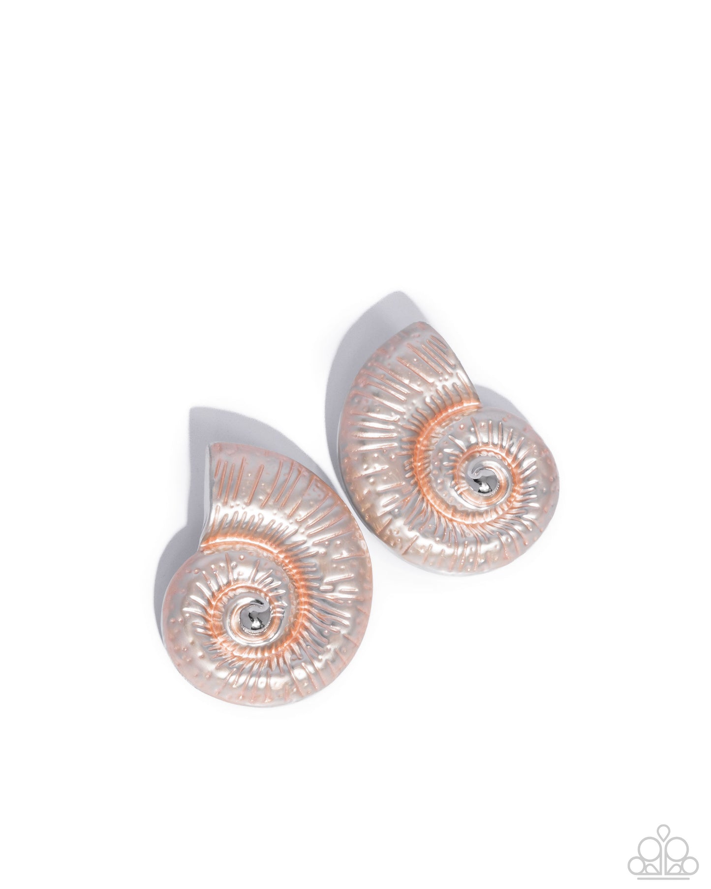 Paparazzi - Chill Conch - Orange Earrings  #2459