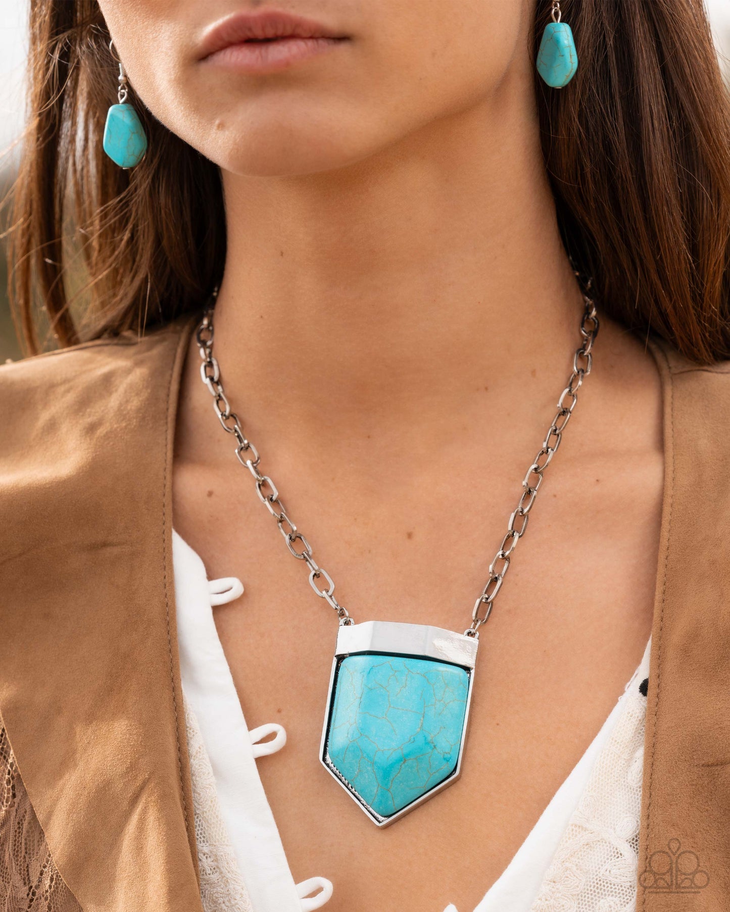 Paparazzi - Pendant Passage - Blue Necklaces #N514