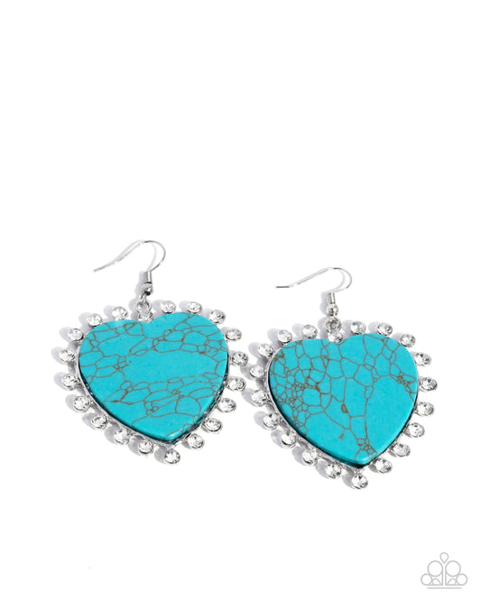 Paparazzi - Dazzling Damsel - Blue Earrings  #2400