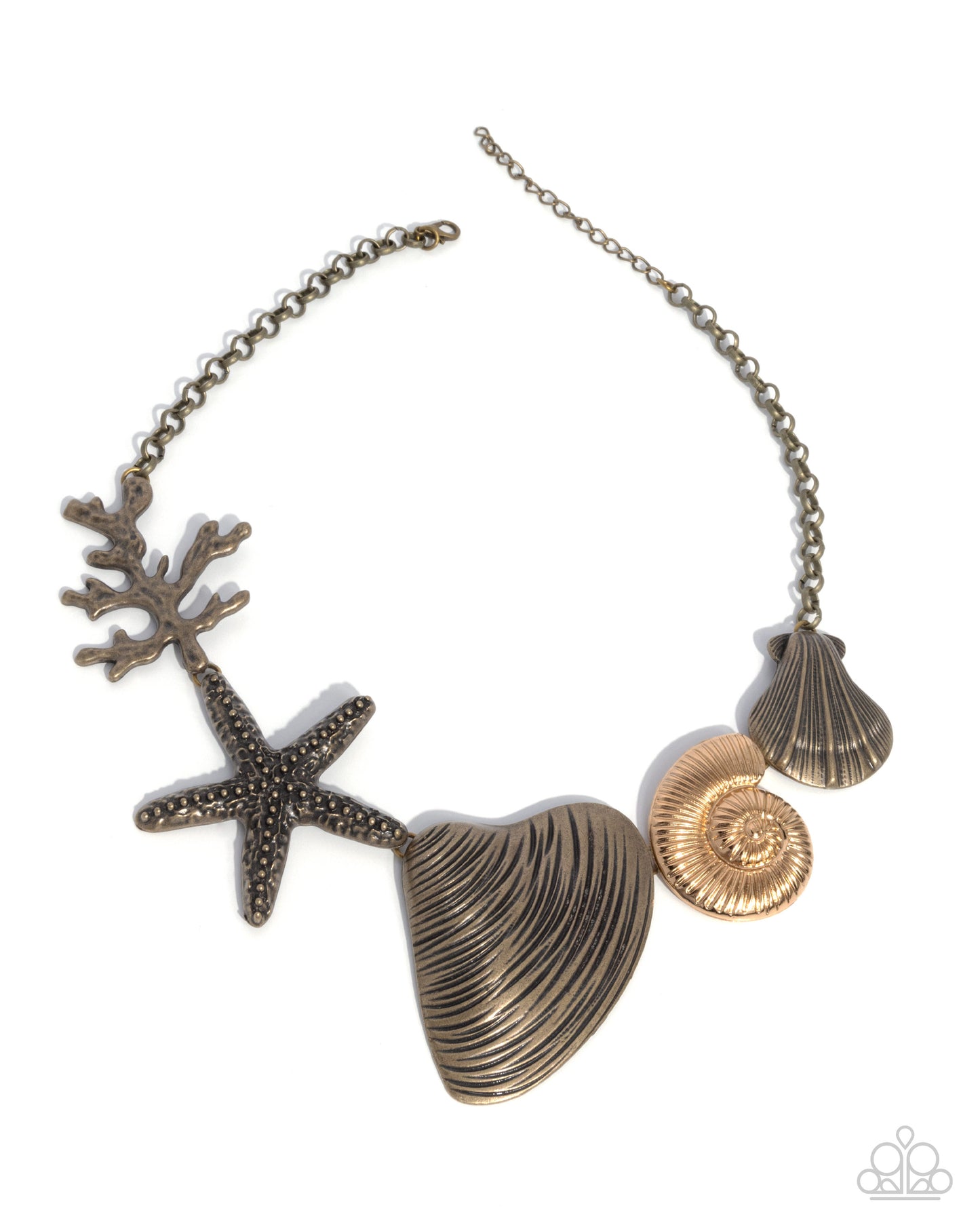 Paparazzi - Along the Reef - Brass Necklaces  #N513