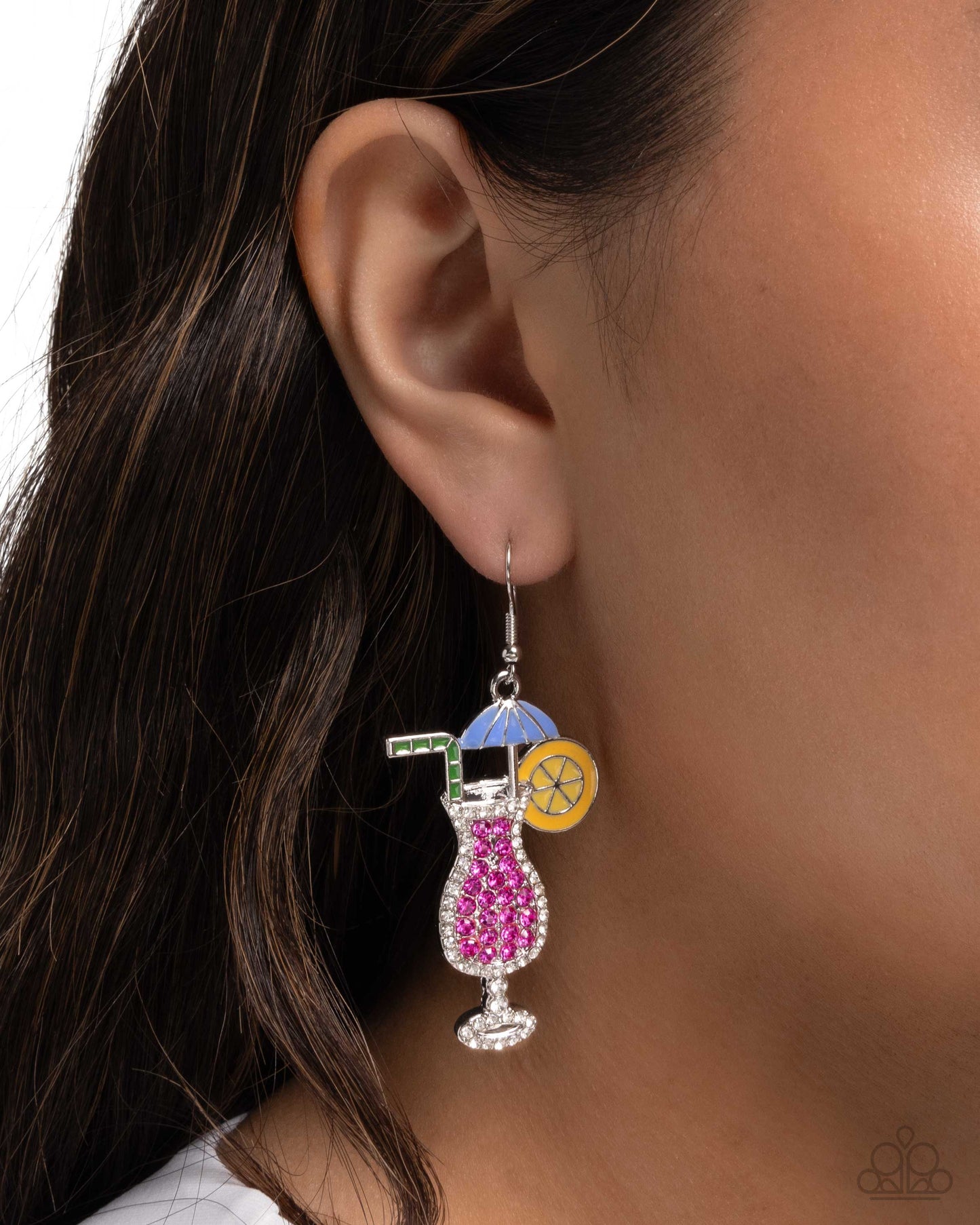 Paparazzi - Delightful Daiquiri - Pink Earrings #0864