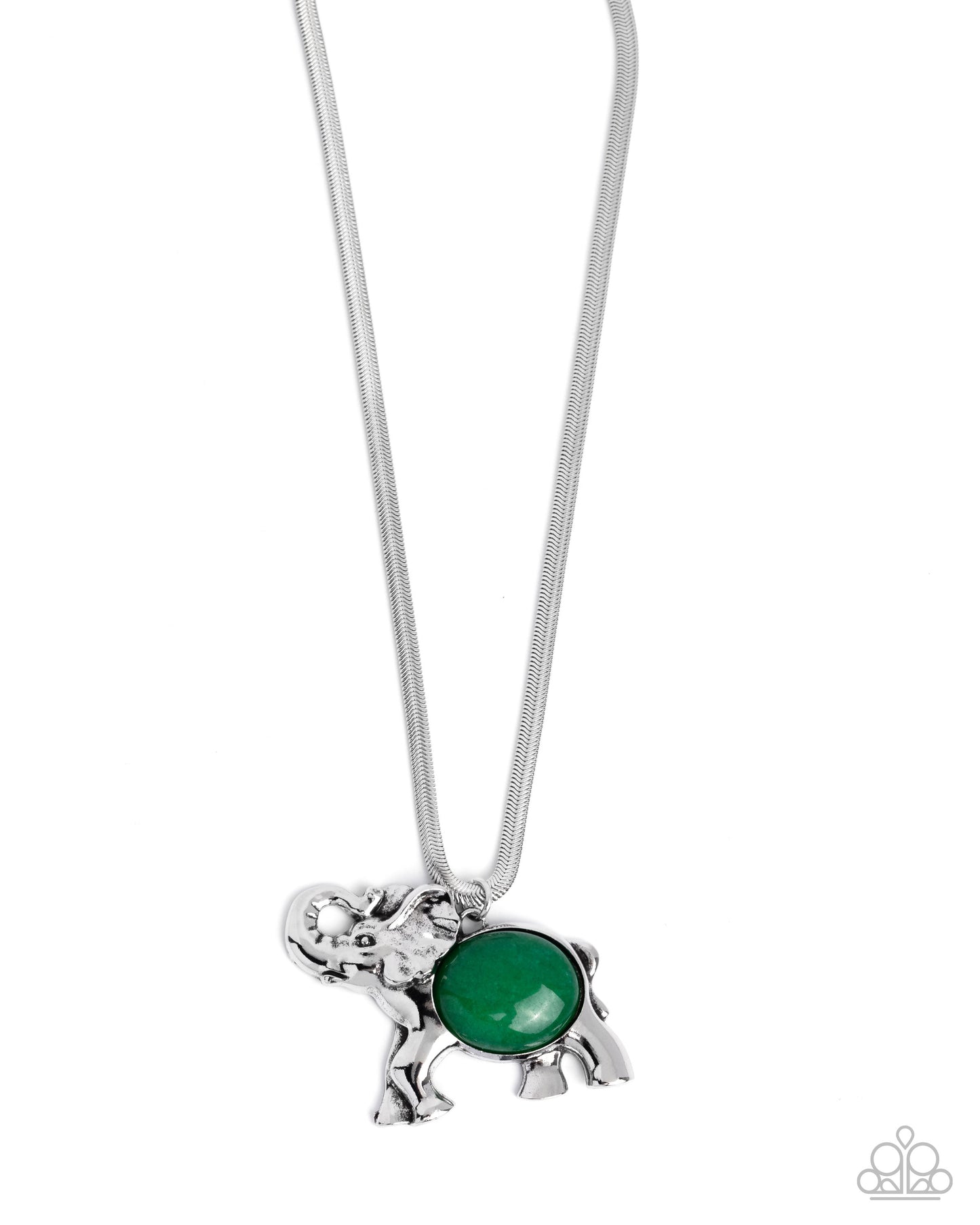 Paparazzi - Empathetic Elephant - Green Necklaces  #N524