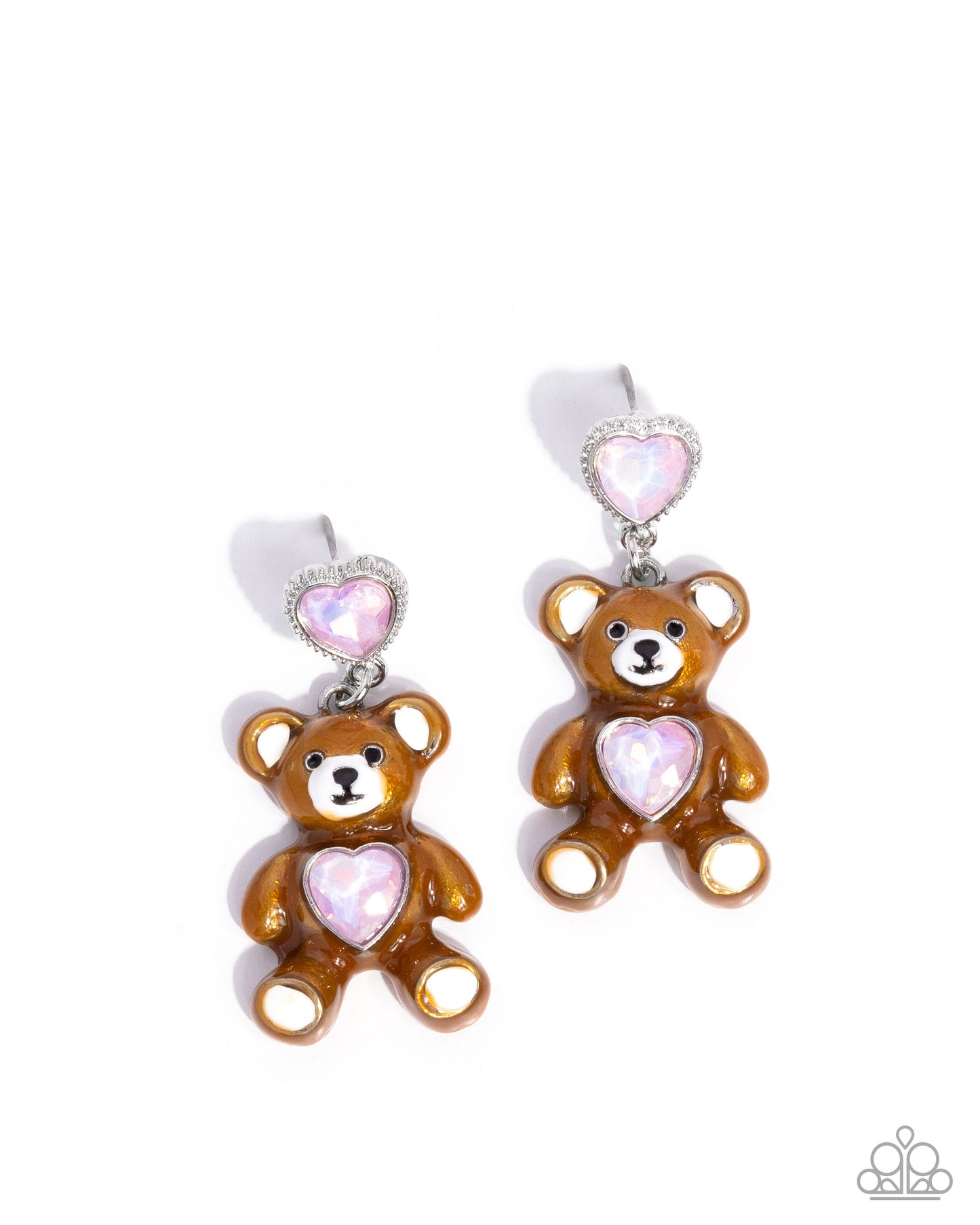 Paparazzi - Traditional Teddy - Pink Earrings #2228