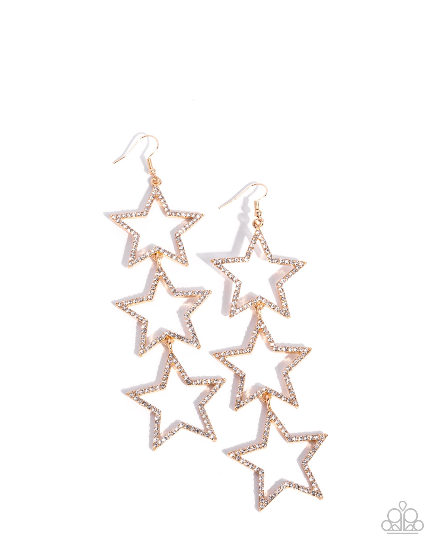 Paparazzi - Star-Crossed Success - Gold Earrings #1754