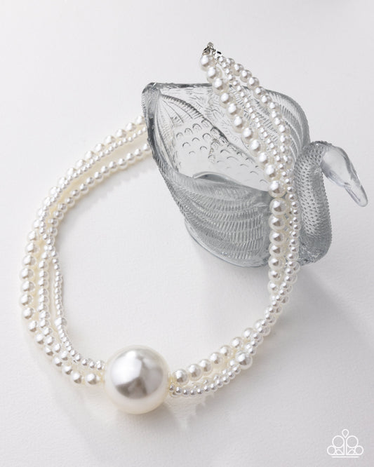 Paparazzi - Polished Professional - White Necklace #2384