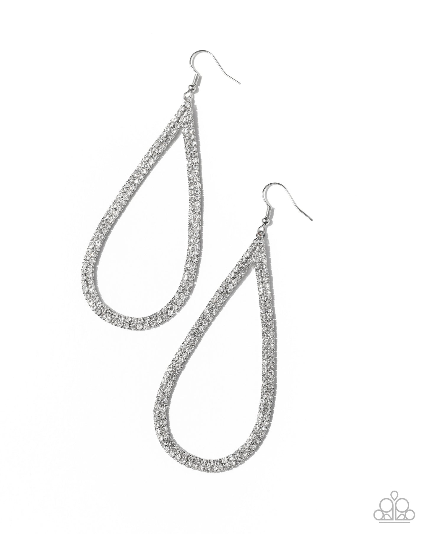Paparazzi - Traditional Twinkle - White Earrings  #2275