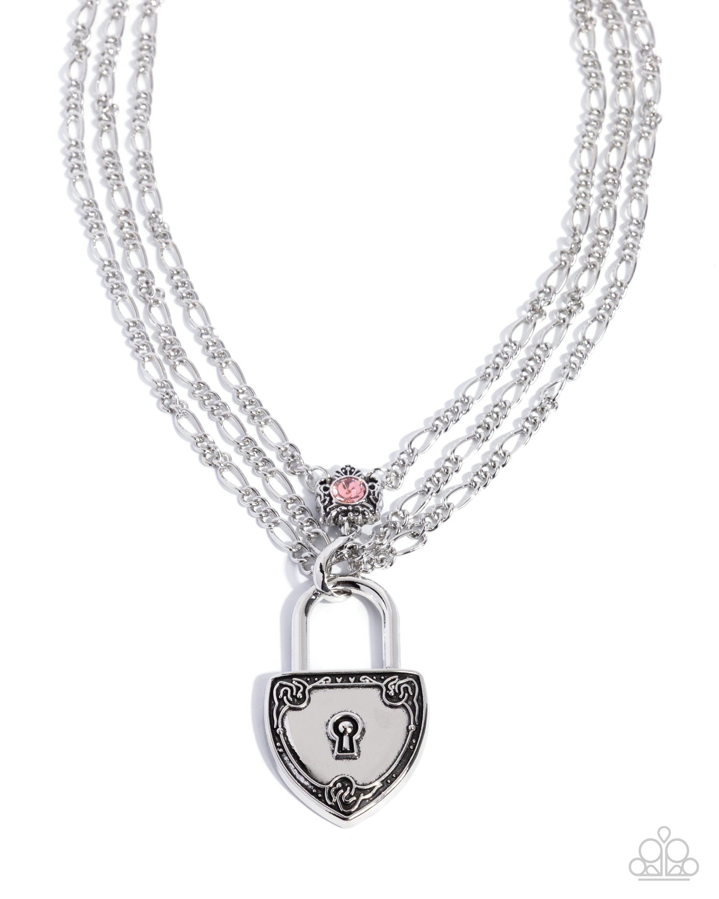 Paparazzi - LOCK Show - Pink Necklaces  #1316