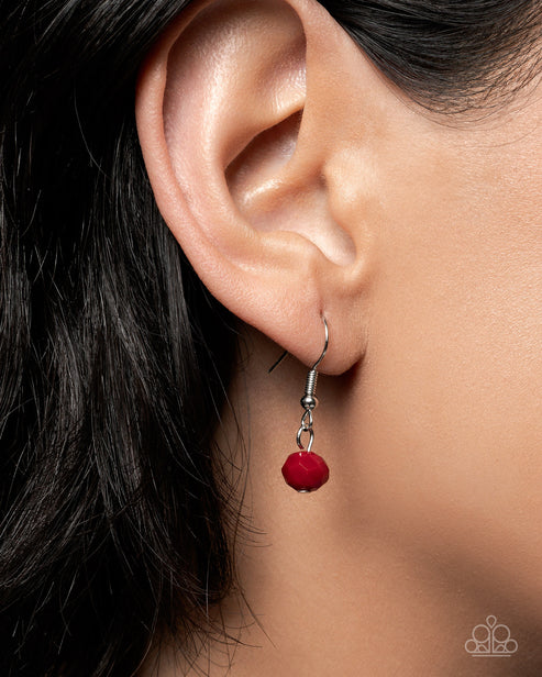 Paparazzi - Teardrop Tale - Red Necklace #0009