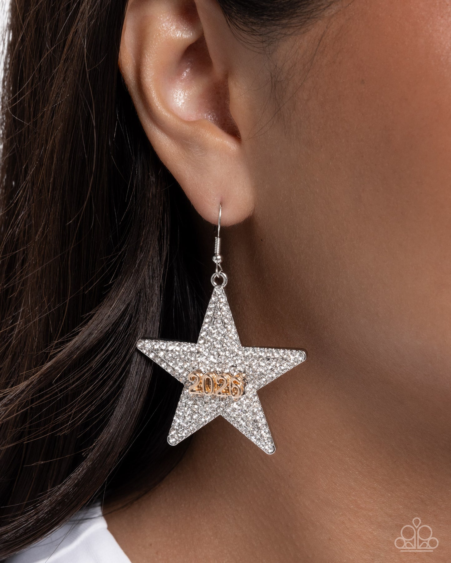 Paparazzi - Celebratory Character - White Earrings #0839