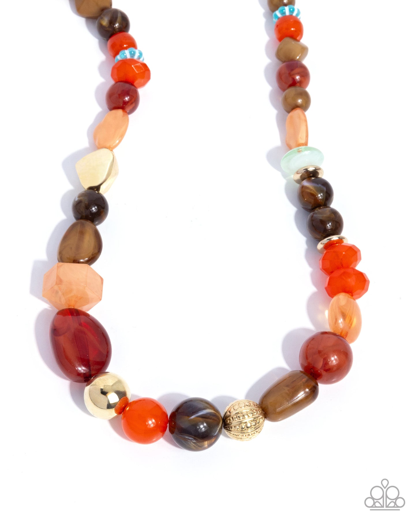 Paparazzi - Modular Malibu - Orange Necklace #0429