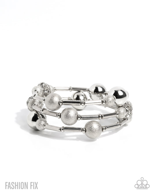 Paparazzi - Capable Conviction - White Bracelet #1141