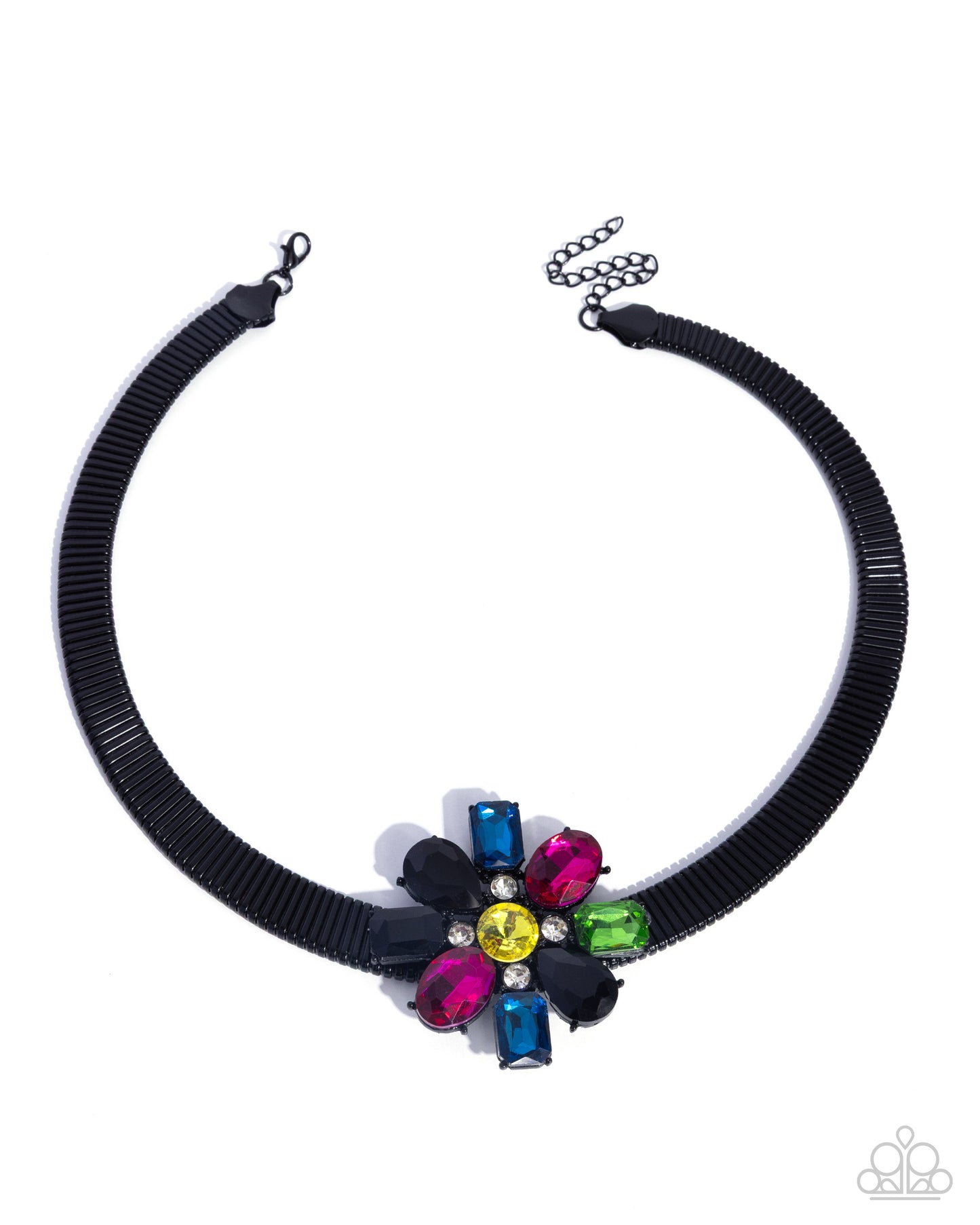 Paparazzi - Forward Florals - Black Necklace #2385