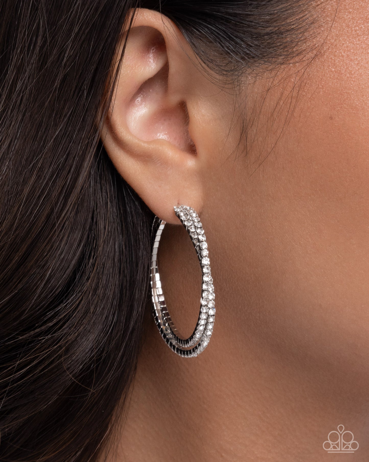 Paparazzi - Shopping for Sparkle - White Earrings #1269