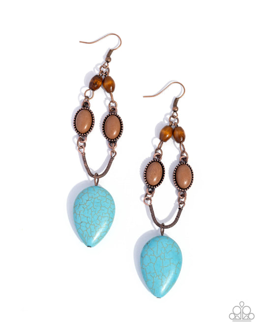 Paparazzi - Authentic Advance - Copper Earrings #0706