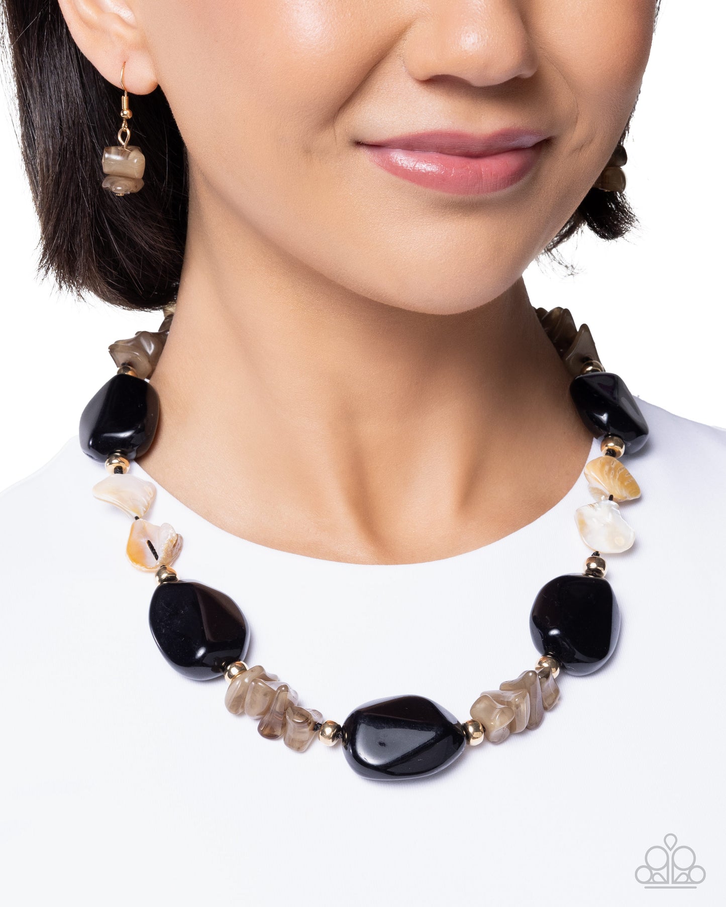 Paparazzi - Coastal Cha Cha - Black Necklaces #1622