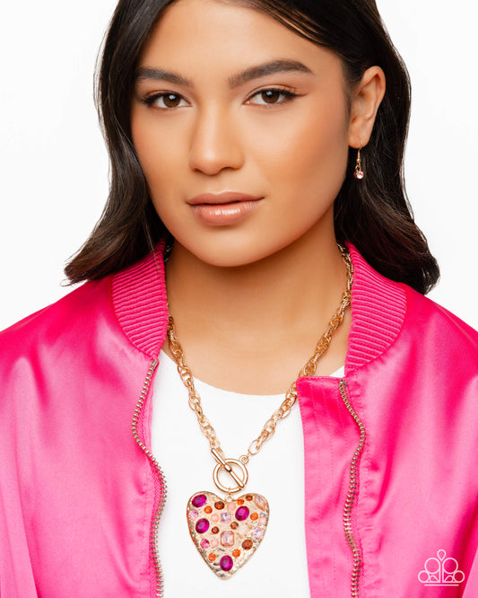 Paparazzi - Circulated Chic - Pink Necklaces #1319