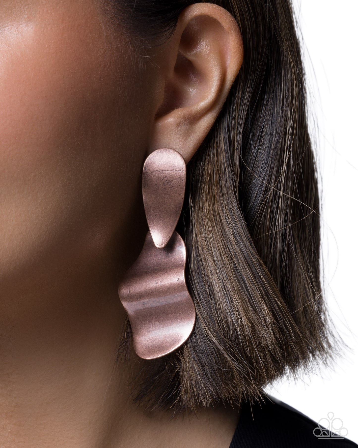 Paparazzi - Abstract Acclaim - Copper Earrings #0717