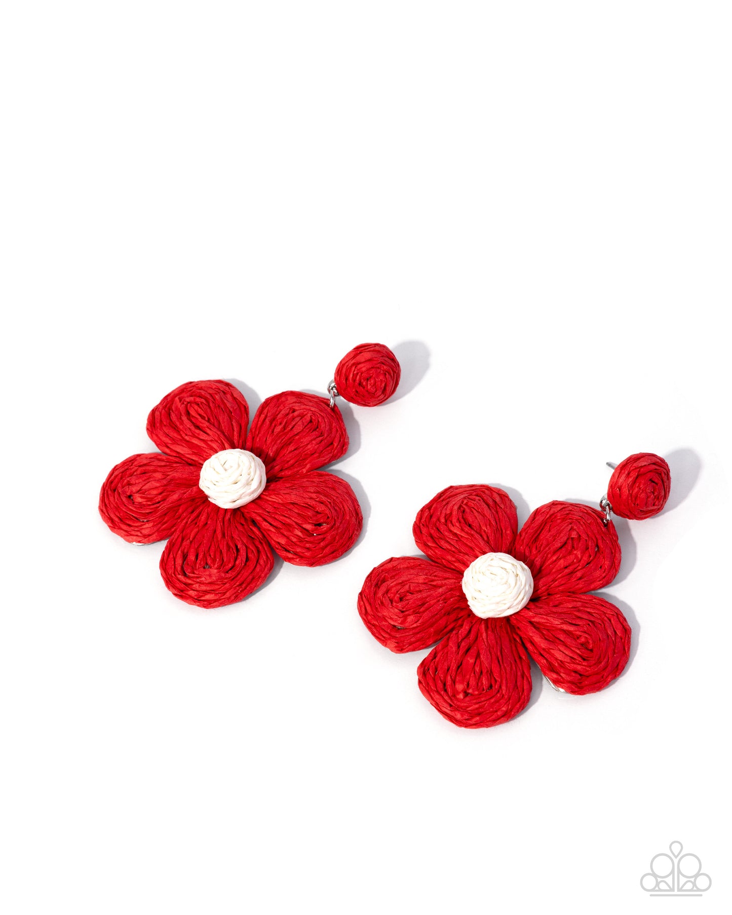 Paparazzi - Double Daisies - Red Earrings #0723