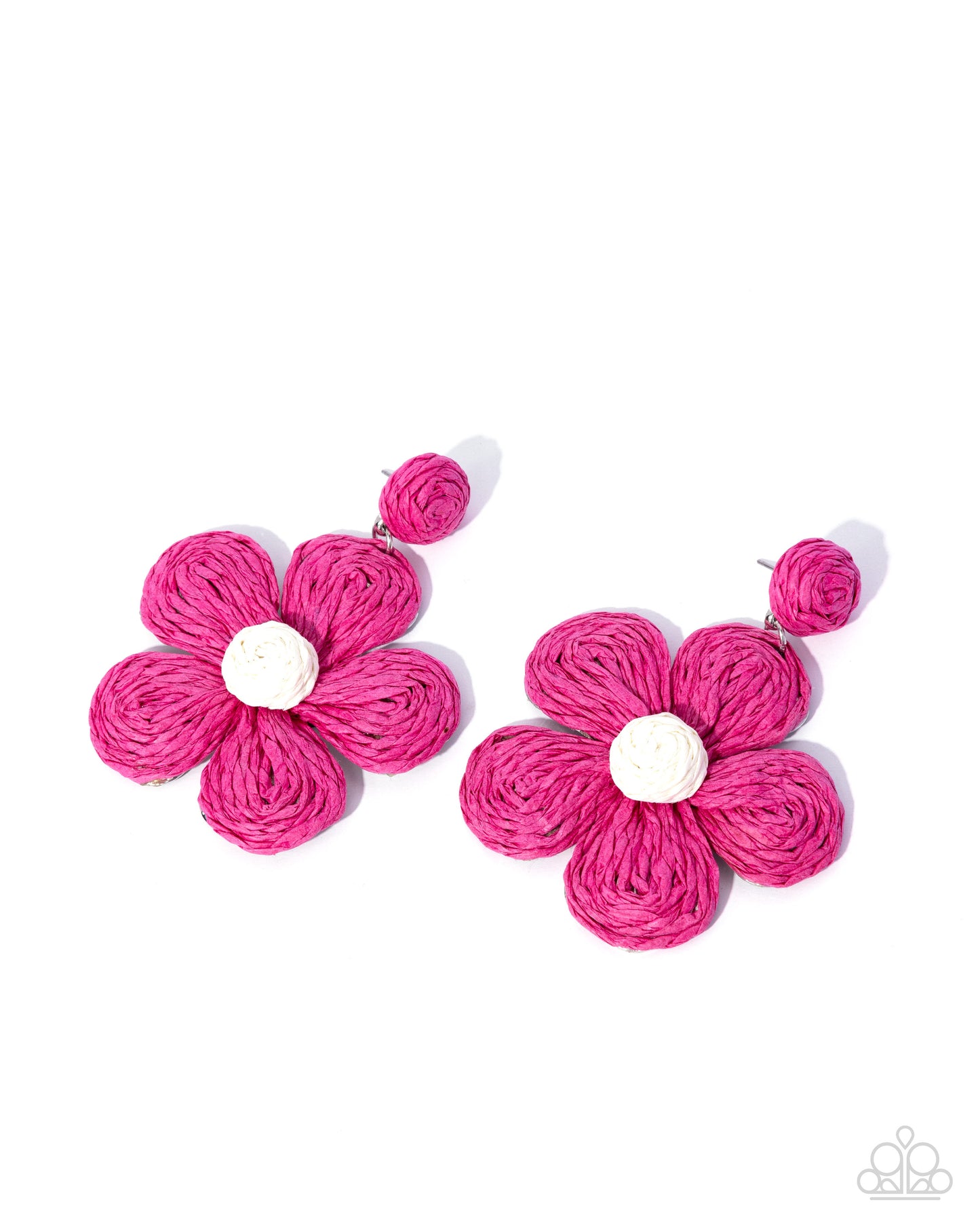 Paparazzi - Double Daisies - Pink Earrings #0810