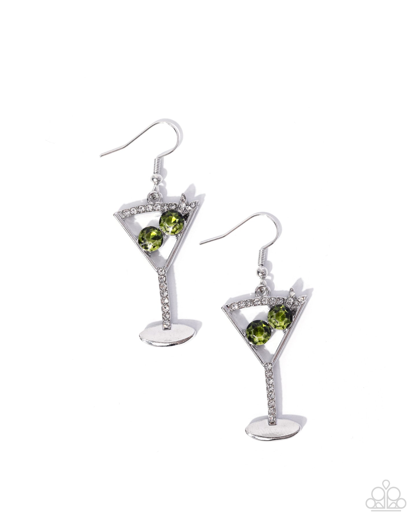Paparazzi - Memorable Martini - Green Earrings #1293