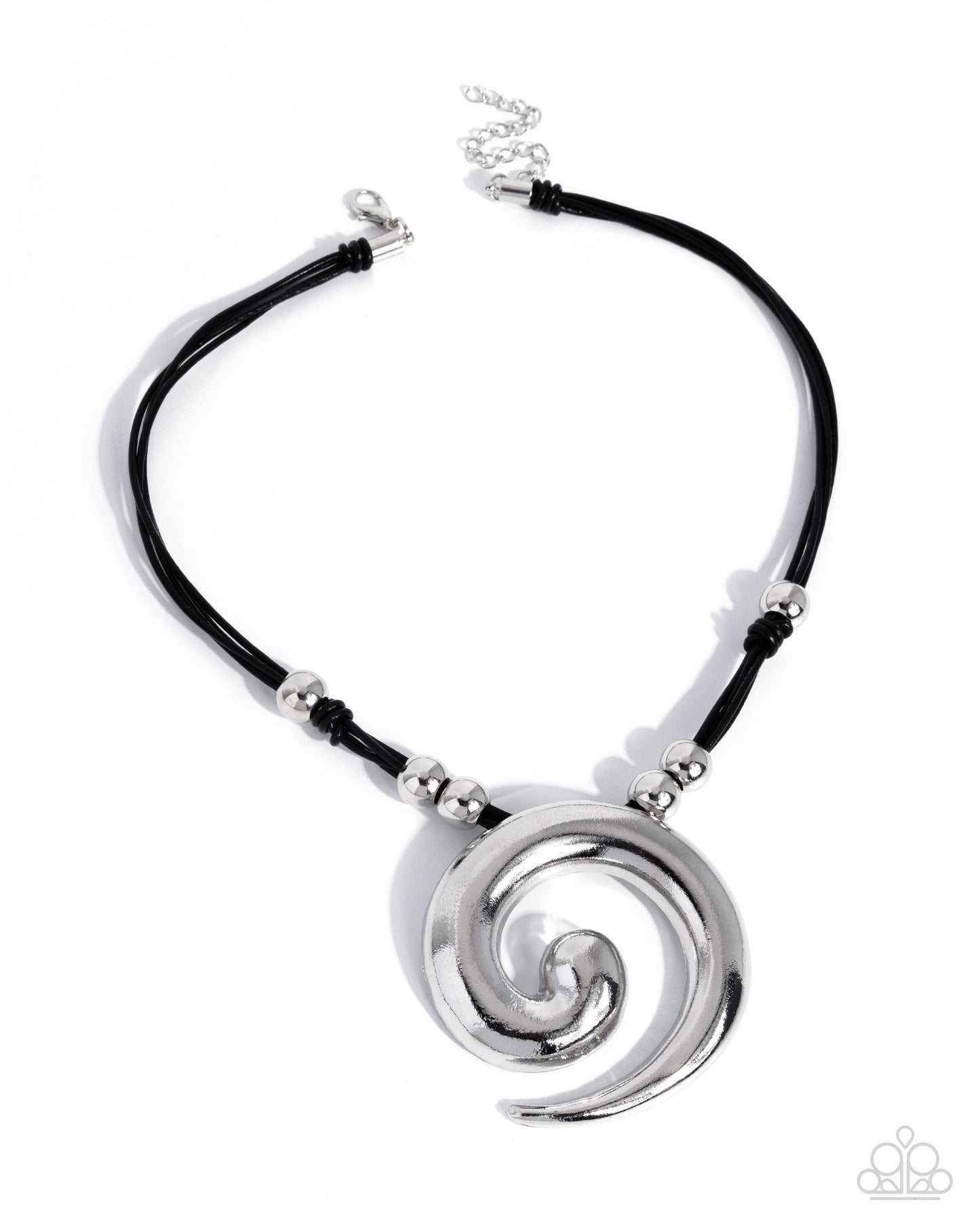 Paparazzi - Sincere Spiral - Black Necklaces #2385