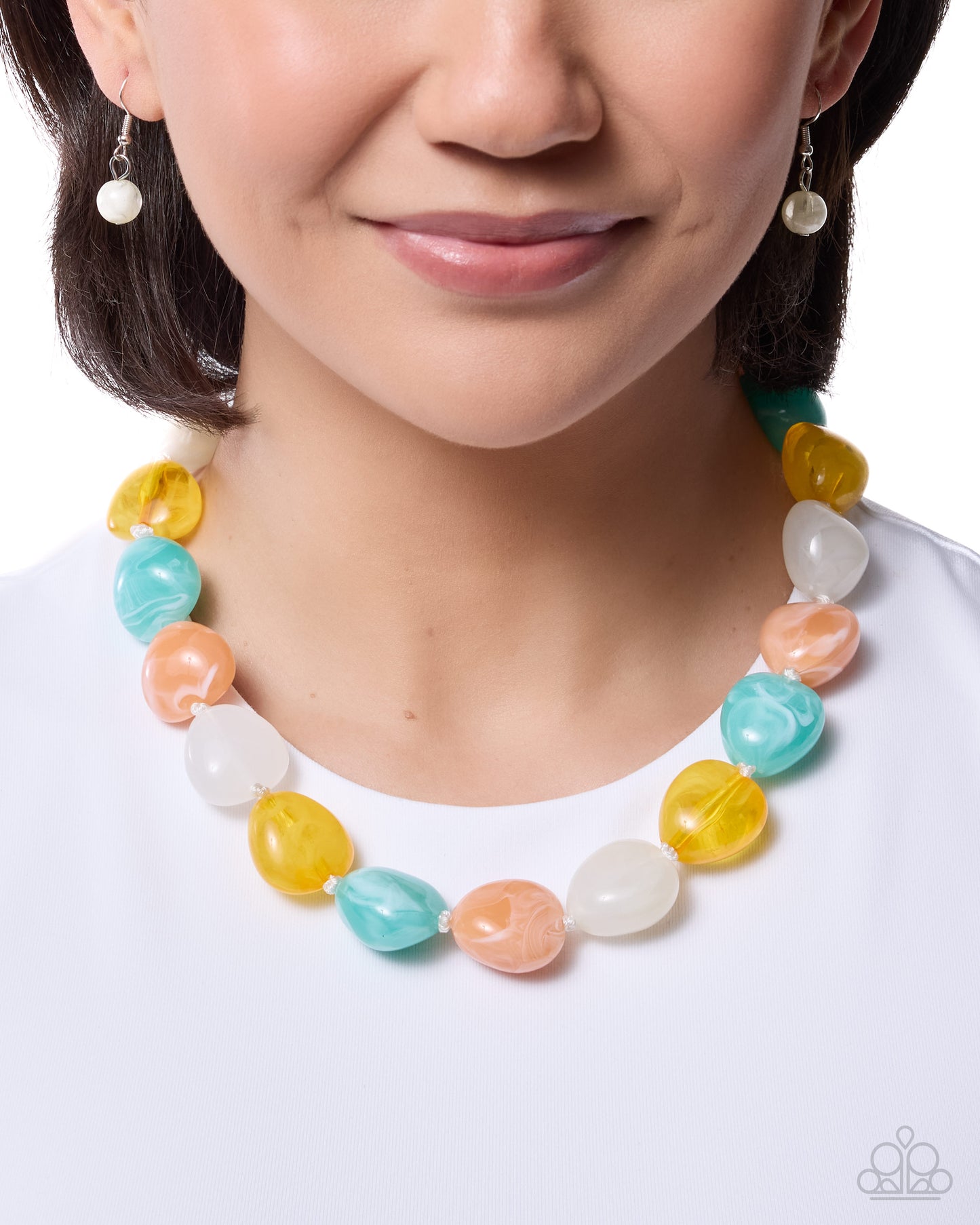 Paparazzi - Colorful Contact - Multi Necklace #1636