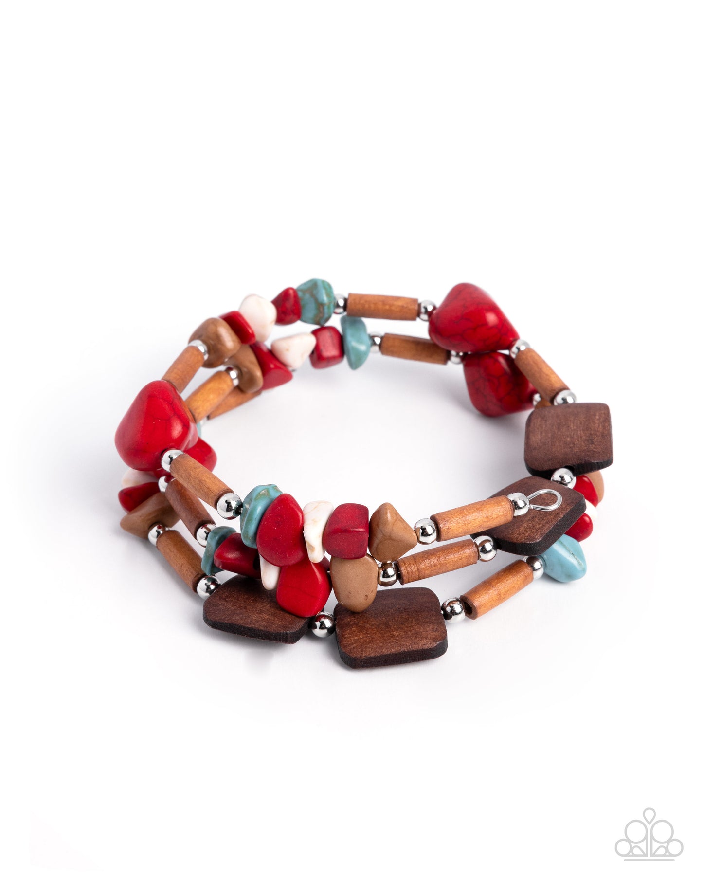Paparazzi - Sensational Stones - Red Bracelets  #0958