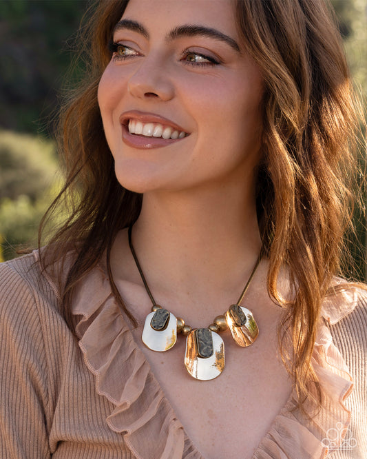 Paparazzi - Shindig Statement - Brass Necklaces  #0254
